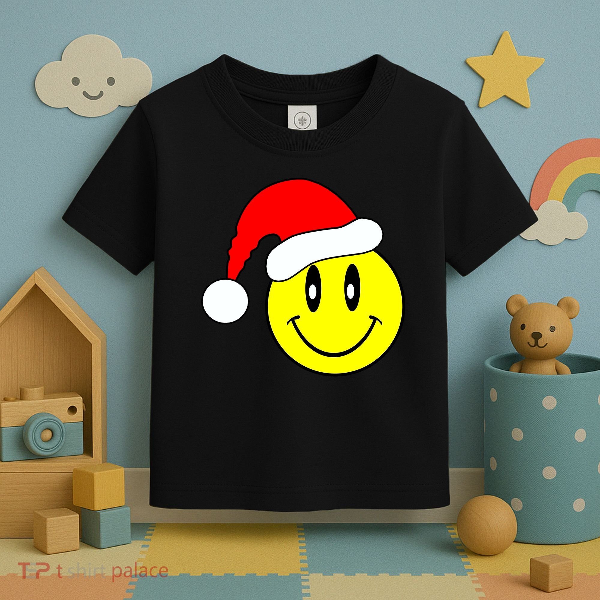 Happy Santa Smile Face Toddler T-Shirt