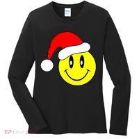 Happy Santa Smile Face Women's Long Sleeve Shirt thumb 0