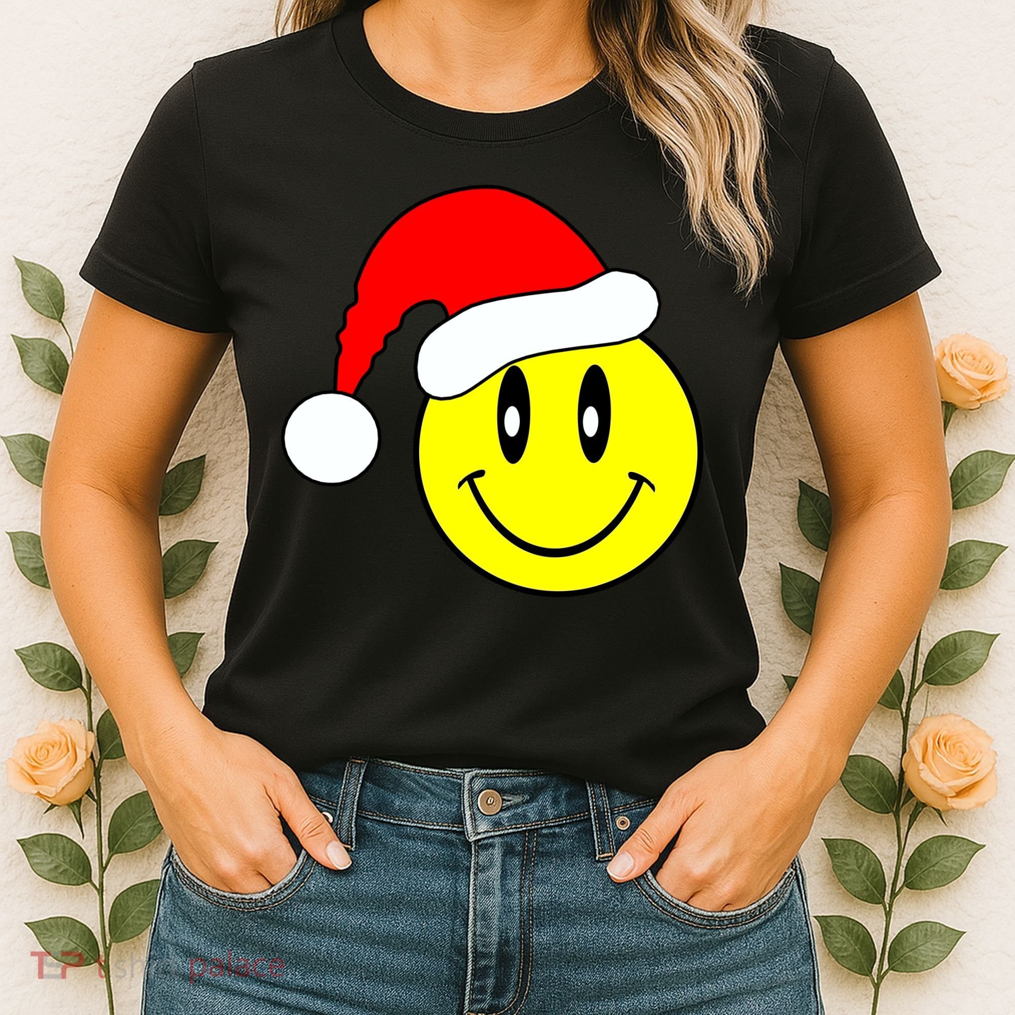 Happy Santa Smile Face Women's T-Shirt
