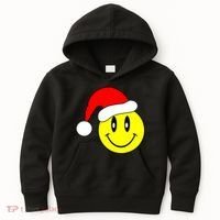 Happy Santa Smile Face Kids Hoodie thumb 0