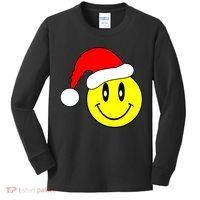 Happy Santa Smile Face Kids Long Sleeve Shirt thumb 0