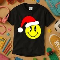 Happy Santa Smile Face Kids T-Shirt thumb 3