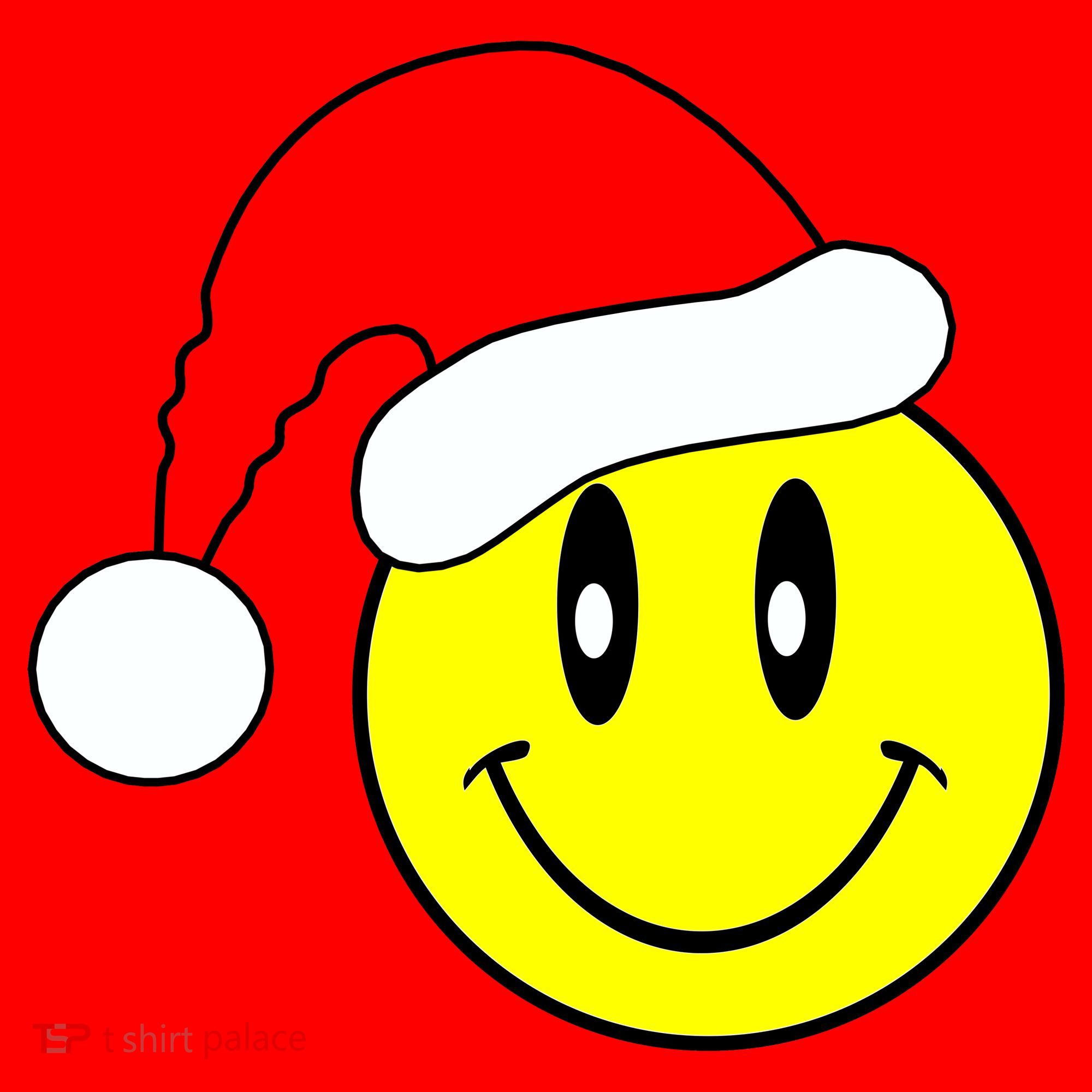 Happy Santa Smile Face Santa Hat