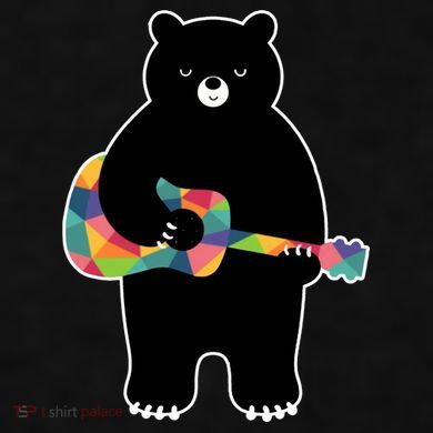 Happy Song Bear Guitar Ladies PosiCharge Tri-Blend Wicking Tank