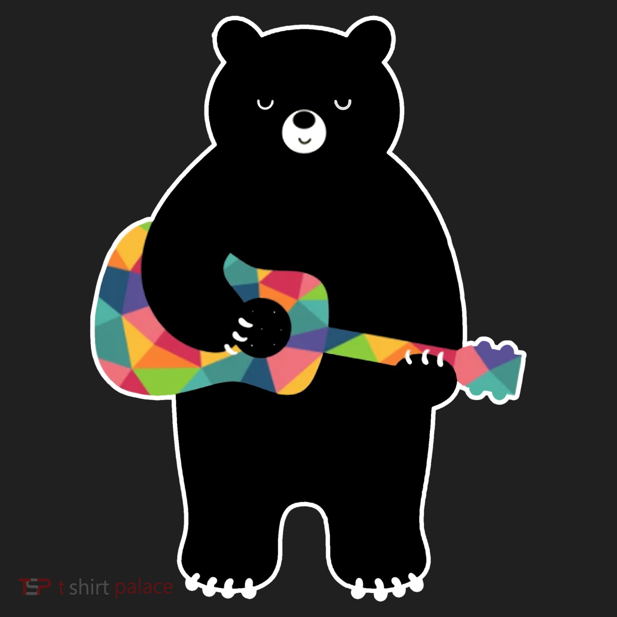Happy Song Bear Guitar Comfort Colors T-Shirt
