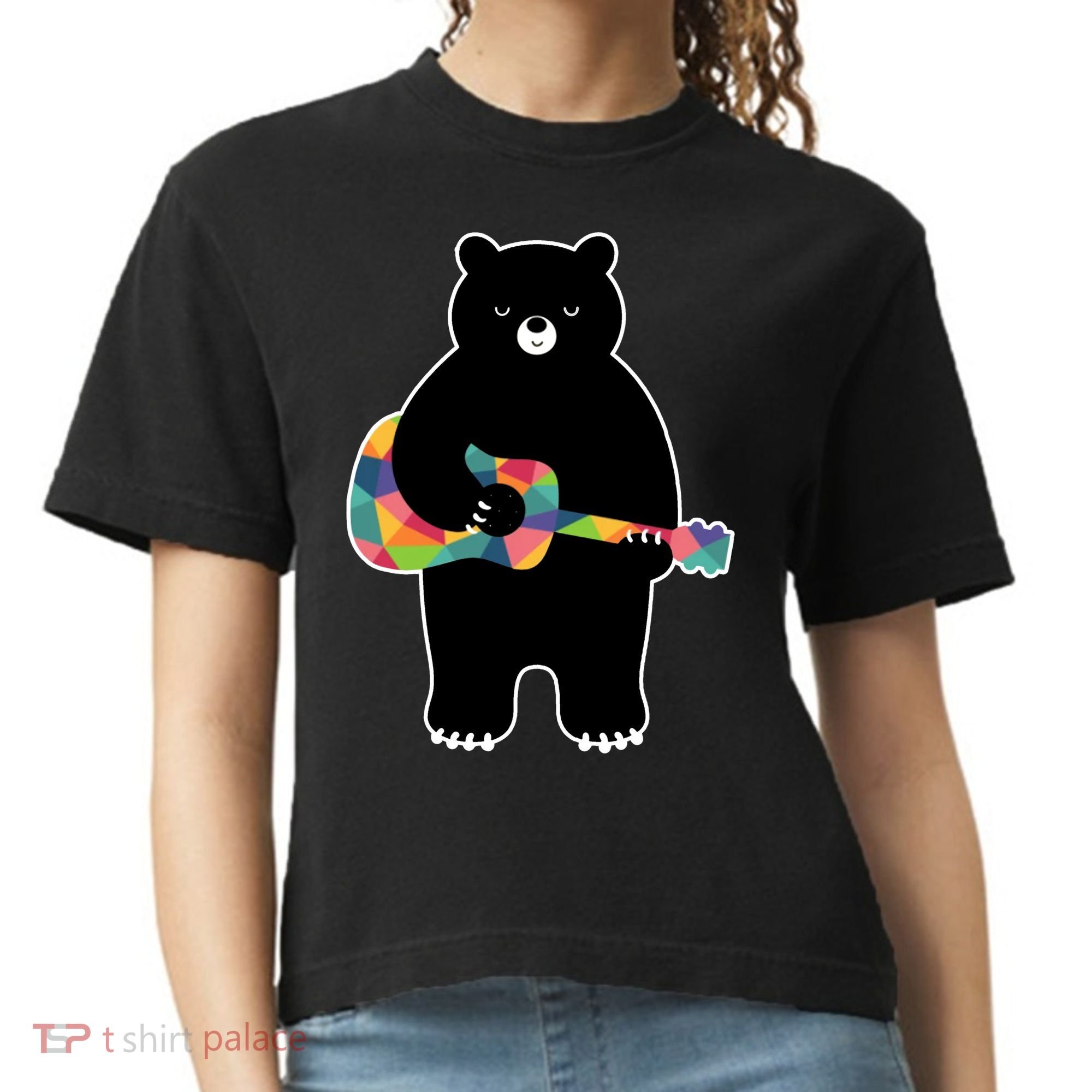 Happy Song Bear Guitar Comfort Colors Boxy T-Shirt