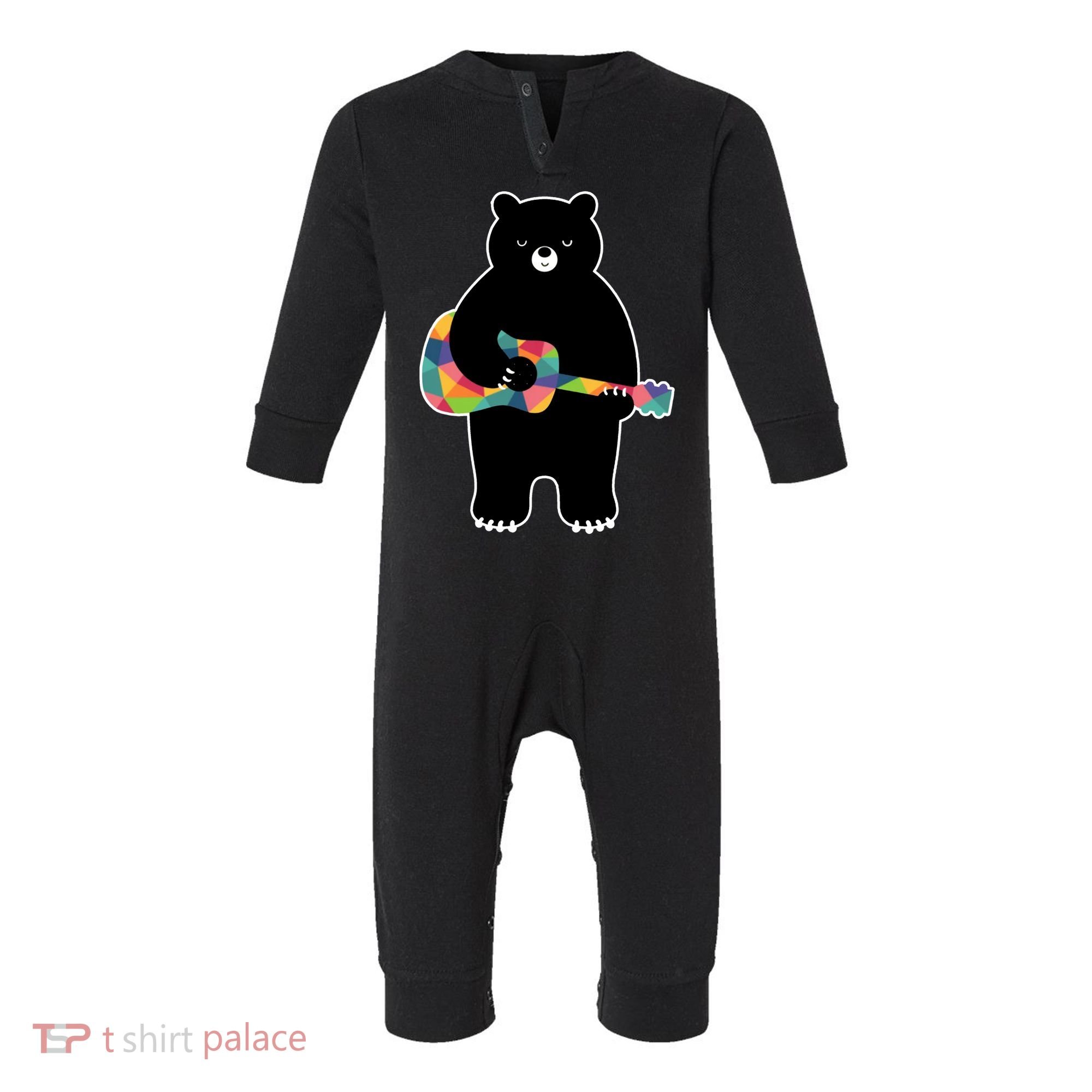 Happy Song Bear Guitar Infant Fleece One Piece