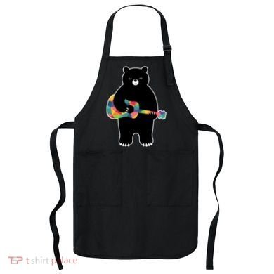 Happy Song Bear Guitar Apron