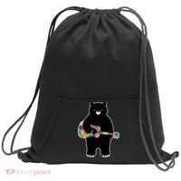 Happy Song Bear Guitar Sweatshirt Cinch Pack Bag thumb 0