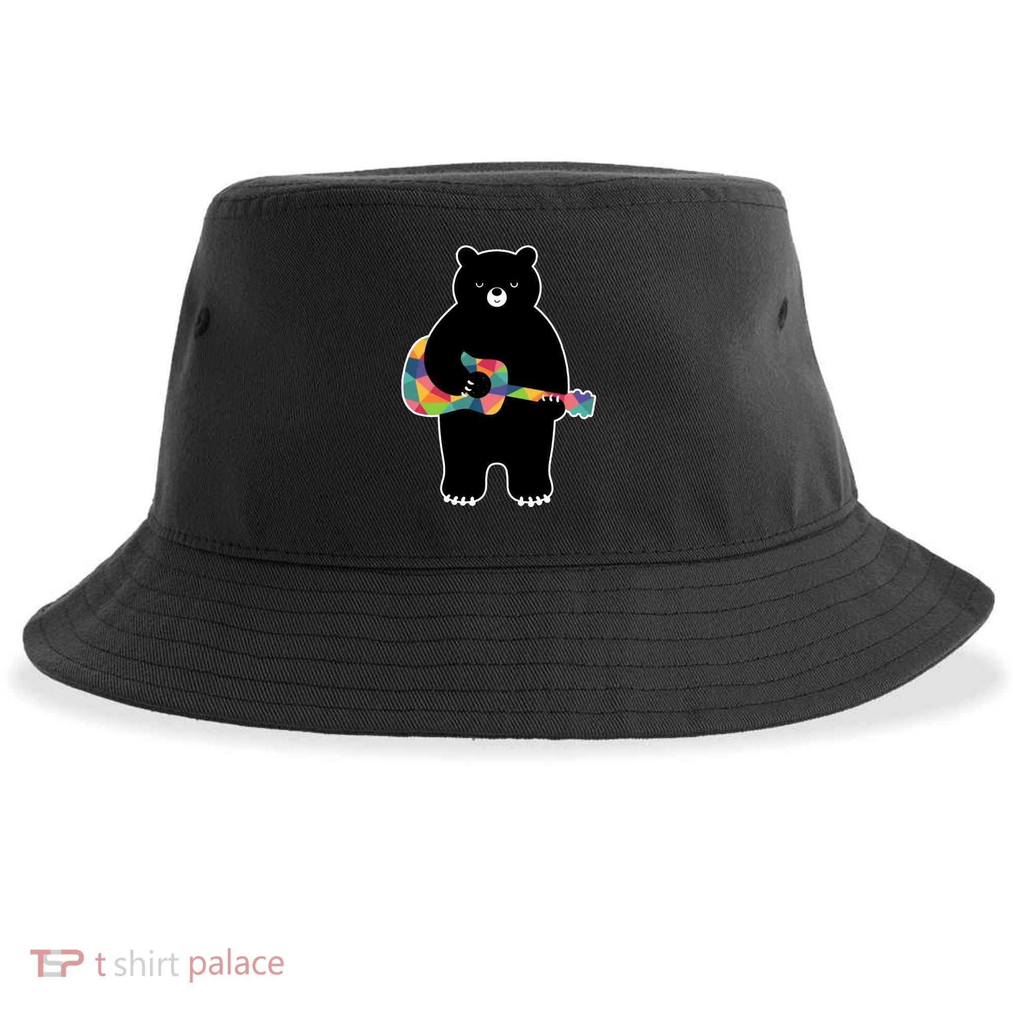 Happy Song Bear Guitar Sustainable Bucket Hat