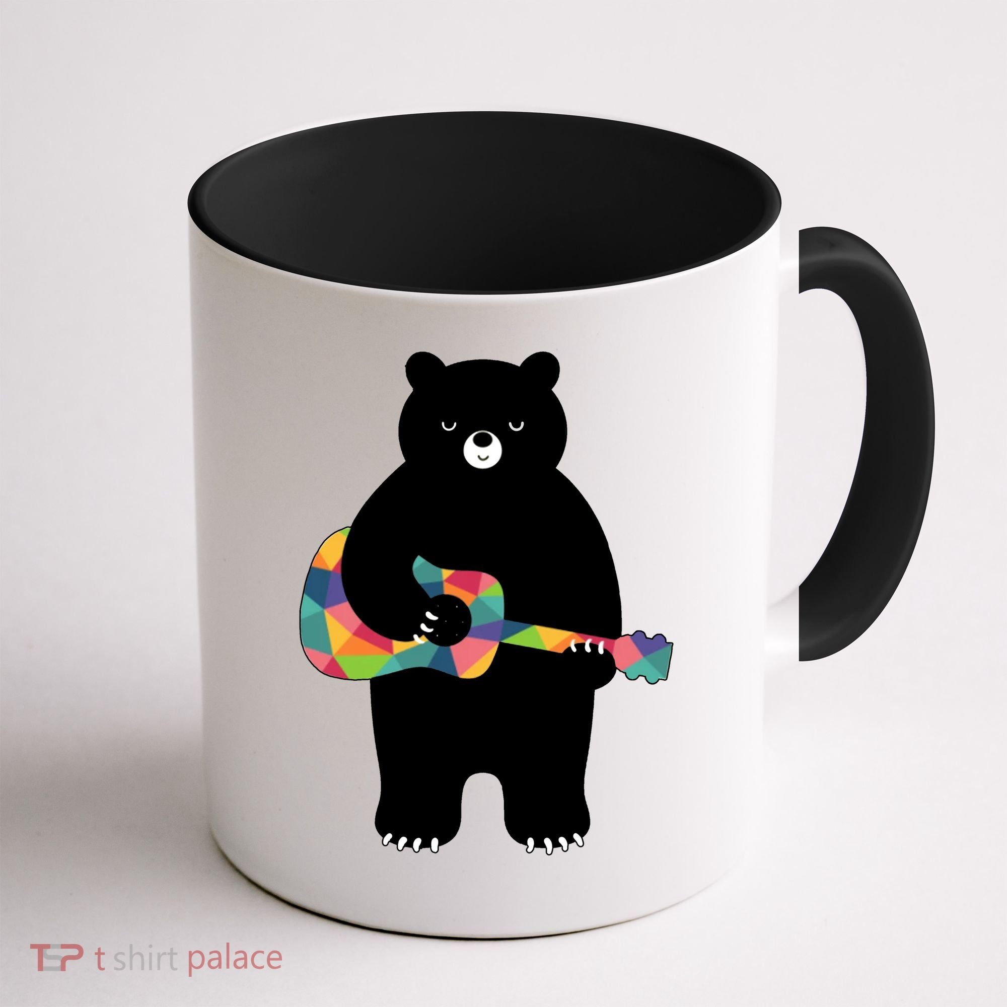 Happy Song Bear Guitar Coffee Mug