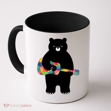 Happy Song Bear Guitar Coffee Mug