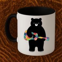 Happy Song Bear Guitar Coffee Mug thumb 2