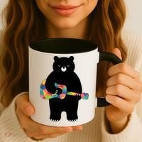 Happy Song Bear Guitar Coffee Mug thumb 3