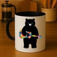 Happy Song Bear Guitar Coffee Mug thumb 4