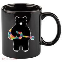 Happy Song Bear Guitar 11oz C Handle Ceramic Mug thumb 0