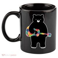 Happy Song Bear Guitar 11oz C Handle Ceramic Mug thumb 2
