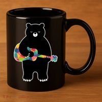 Happy Song Bear Guitar 11oz C Handle Ceramic Mug thumb 3