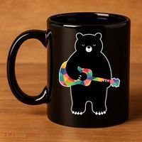 Happy Song Bear Guitar 11oz C Handle Ceramic Mug thumb 4