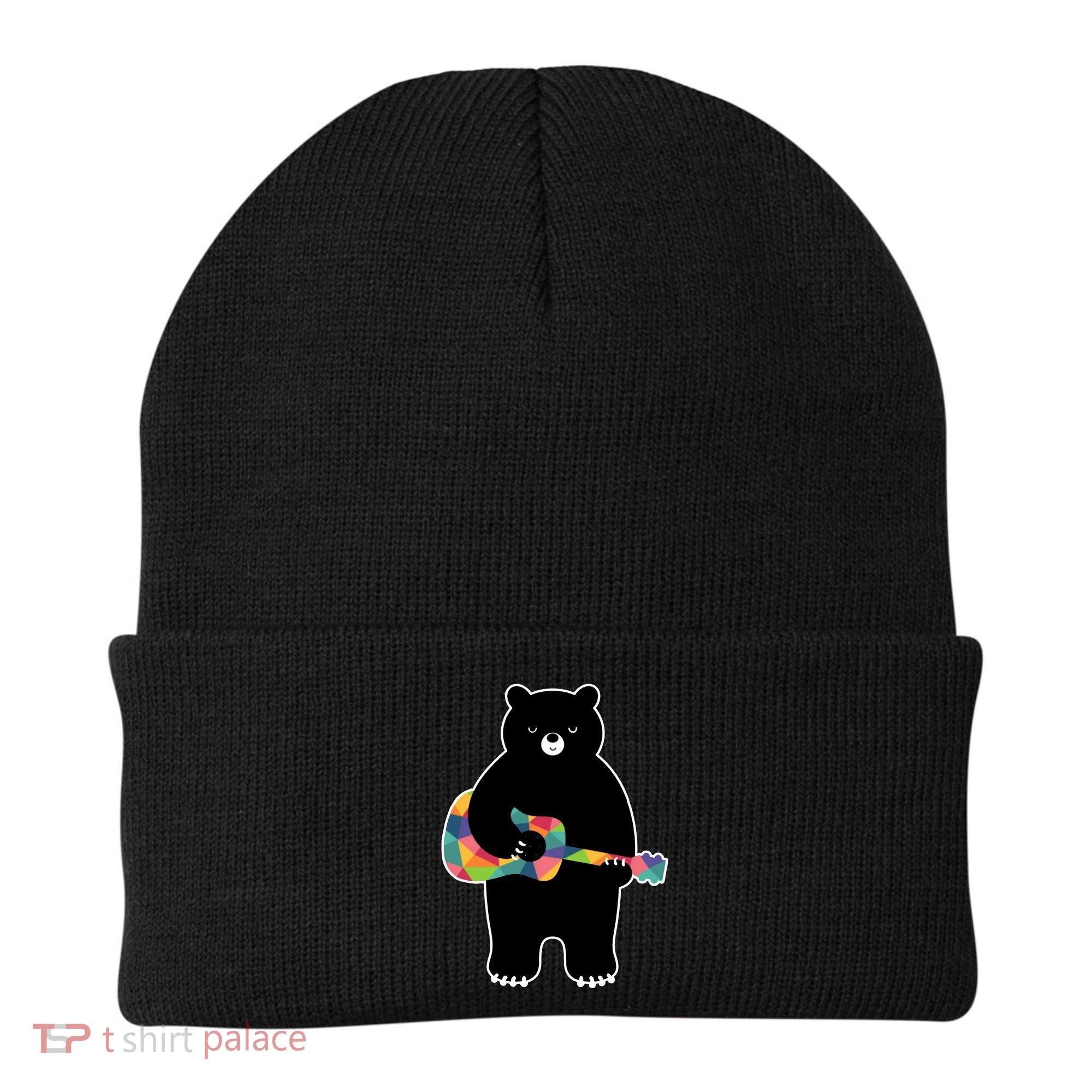 Happy Song Bear Guitar Beanie