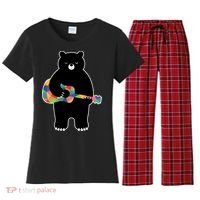 Happy Song Bear Guitar Women's Flannel Pajama Set thumb 0