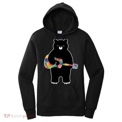 Happy Song Bear Guitar Women's Hoodie