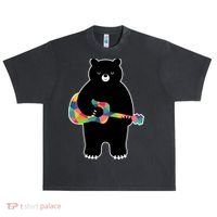 Happy Song Bear Guitar Urban Oversized Heavyweight T-Shirt thumb 0