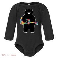 Happy Song Bear Guitar Baby Long Sleeve Bodysuit thumb 0