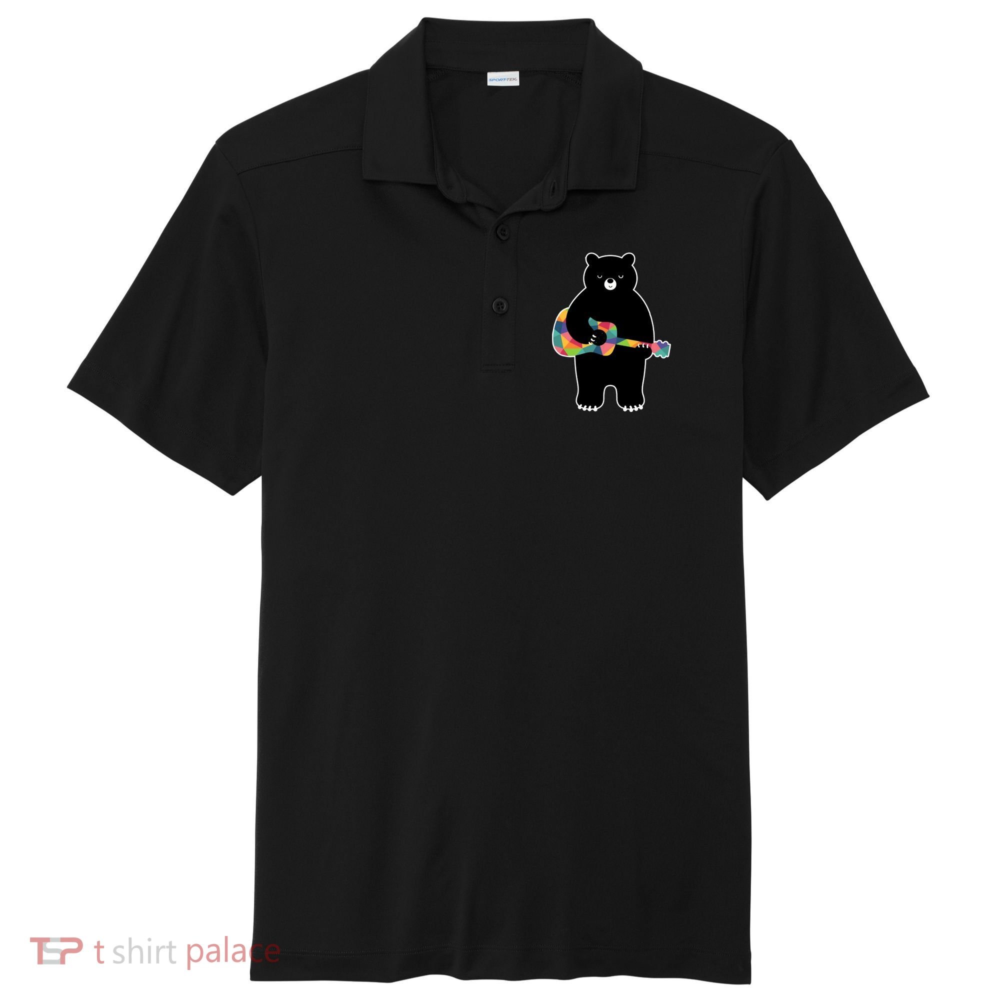 Happy Song Bear Guitar Sport-Tek Posi-UV Pro Polo