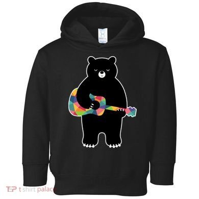 Happy Song Bear Guitar Toddler Hoodie