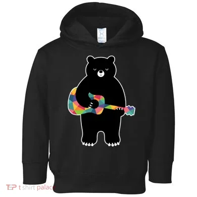 Happy Song Bear Guitar Toddler Hoodie