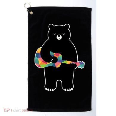 Happy Song Bear Guitar Golf Towel