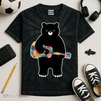 Happy Song Bear Guitar Kids Tie-Dye T-Shirt thumb 2