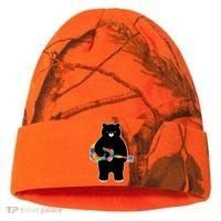 Happy Song Bear Guitar Kati Licensed 12" Camo Cuffed Beanie thumb 0