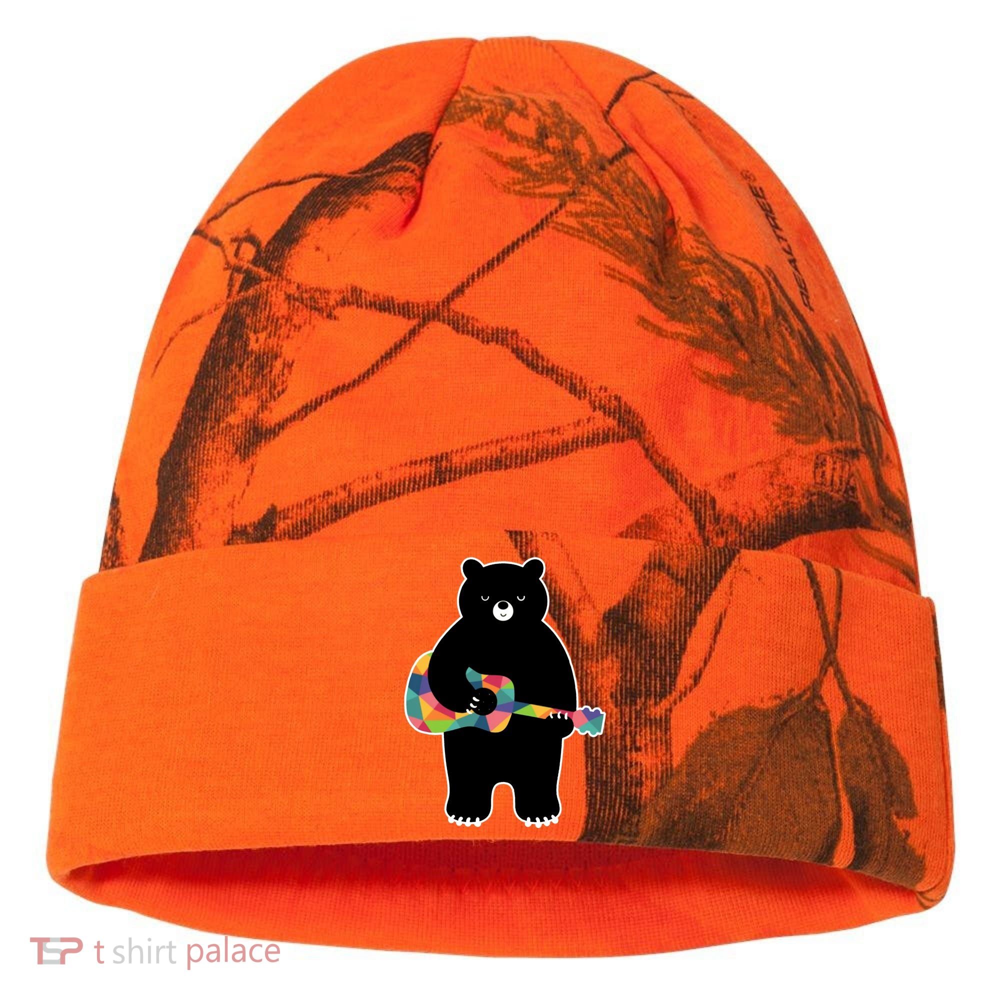 Happy Song Bear Guitar Kati Licensed 12" Camo Cuffed Beanie