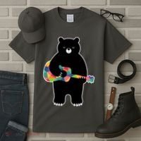 Happy Song Bear Guitar Tall T-Shirt thumb 3