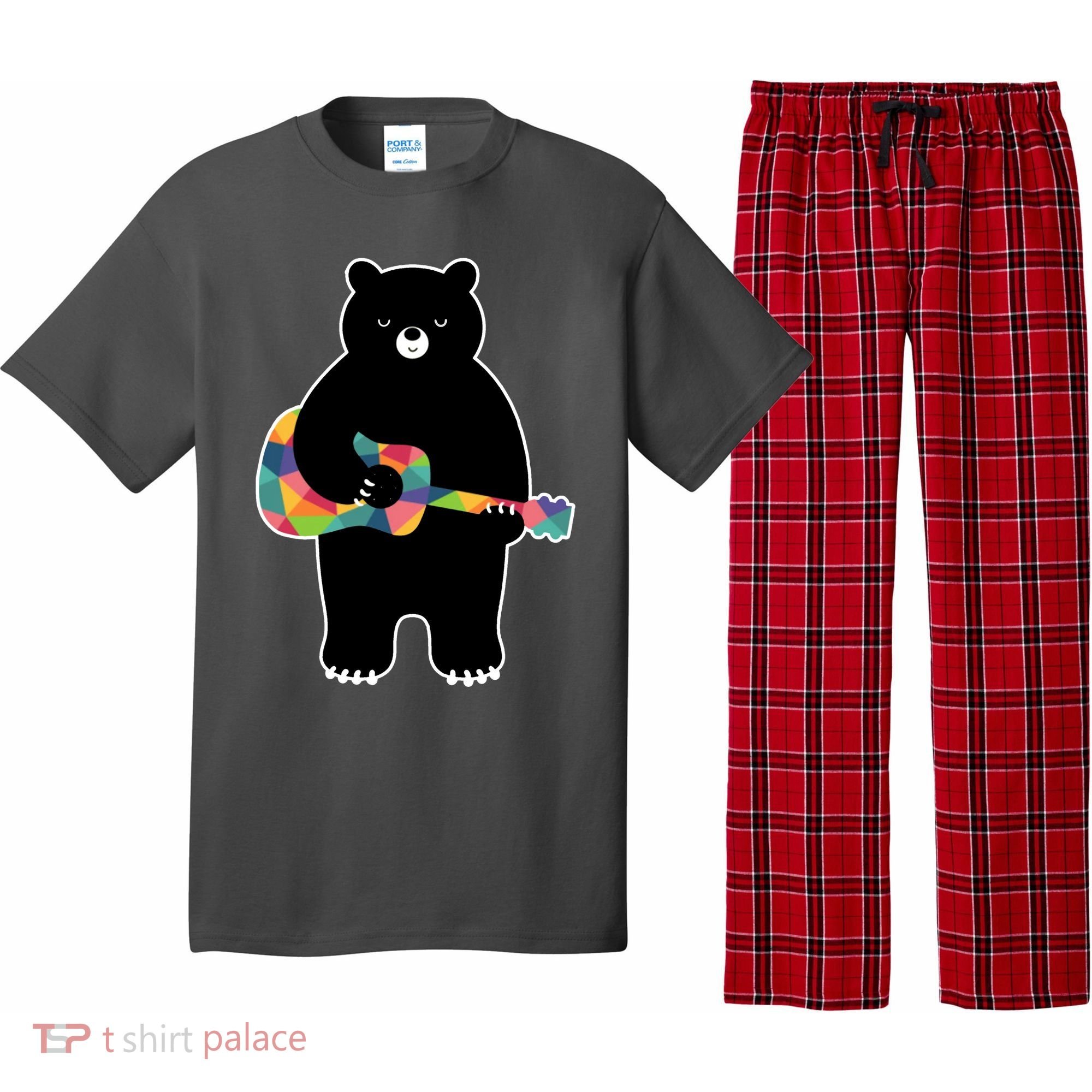 Happy Song Bear Guitar Pajama Set