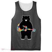 Happy Song Bear Guitar Mesh Reversible Basketball Jersey Tank thumb 0