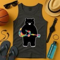 Happy Song Bear Guitar Tank Top thumb 4