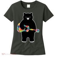 Happy Song Bear Guitar Women's T-Shirt thumb 0