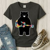 Happy Song Bear Guitar Women's T-Shirt thumb 3