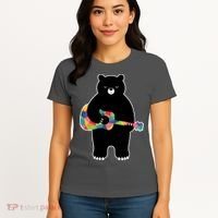 Happy Song Bear Guitar Women's T-Shirt thumb 4