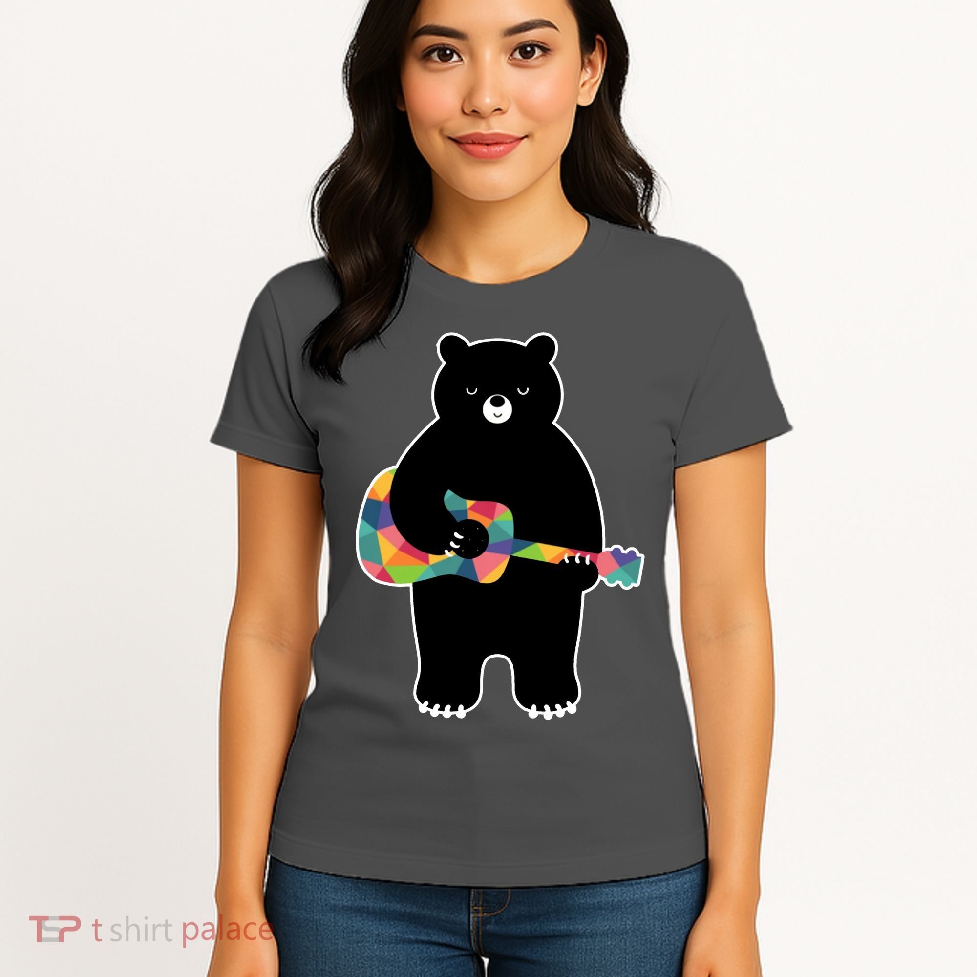 Happy Song Bear Guitar Women's T-Shirt