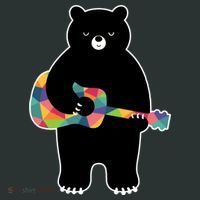 Happy Song Bear Guitar Women's V-Neck T-Shirt thumb 4