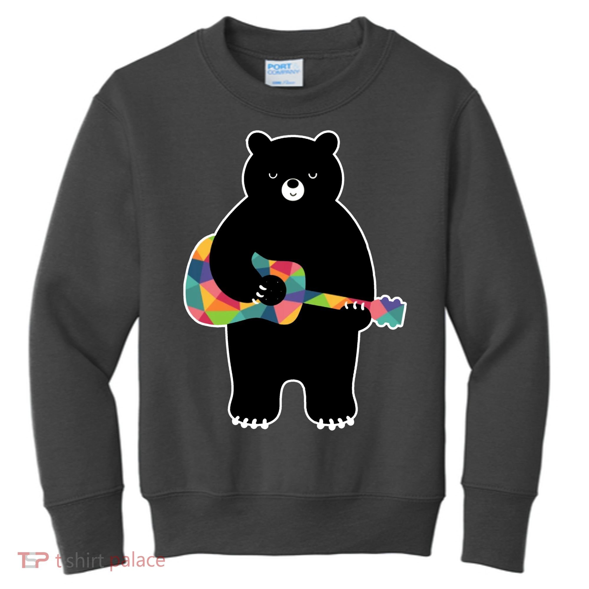 Happy Song Bear Guitar Kids Sweatshirt