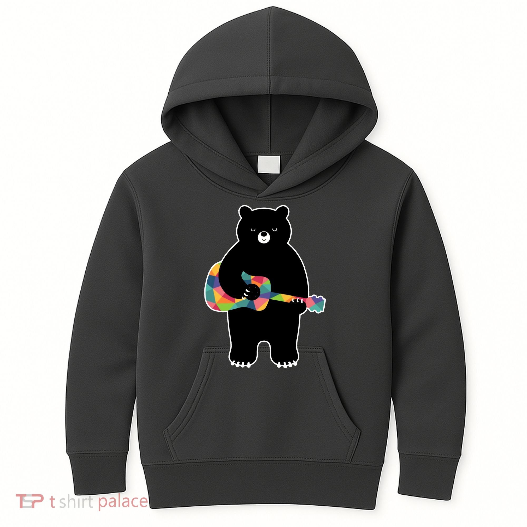 Happy Song Bear Guitar Kids Hoodie