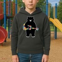 Happy Song Bear Guitar Kids Hoodie thumb 2