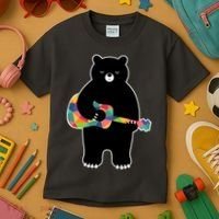 Happy Song Bear Guitar Kids T-Shirt thumb 3
