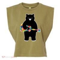 Happy Song Bear Guitar Garment-Dyed Women's Muscle Tee thumb 0