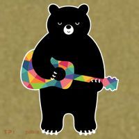 Happy Song Bear Guitar Garment-Dyed Women's Muscle Tee thumb 6